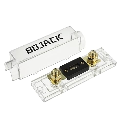 BOJACK 2pcs 200A ANL Fuse Holder and 2pcs 200Amp 32VDC ANL Fuses for Audio and Video Systems