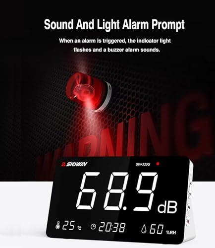 SW-525S 30-130dB Digital Meter Desktop Sound Level Meter Built-in Battery