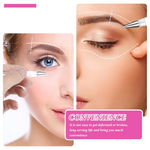 Pack of 4 Skin Markers with 8 Refills, Microblading Pen Eyebrow (White) | Makeup Tattoo Pen Eyebrow Lip Body Art White