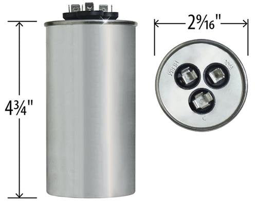 [Australia - AusPower] - GE Genteq Round Capacitor 70 7.5 uf MFD 370 Volt 27L556BZ3 27L556 