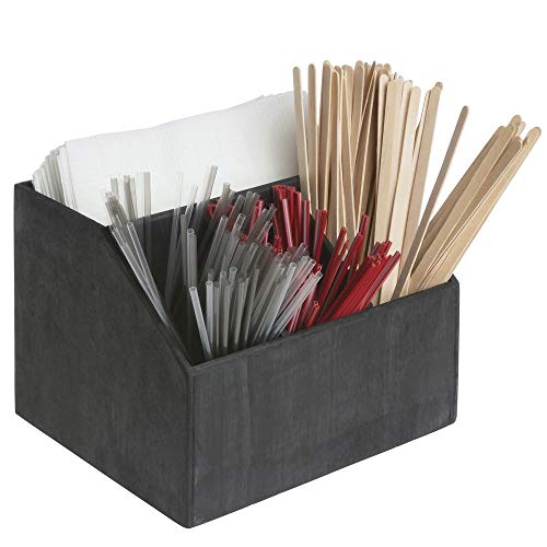 American Metalcraft PWBC7 Poplar Wood Caddy, Black, 7 1/2-Inches 7-1/2" L