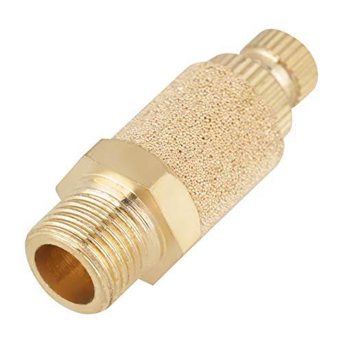 Oumefar Pack of 5 Pneumatic Silencer Brass Air Flow Speed Control Exhaust Silencer 1/8 BSP Male Thread Silencer