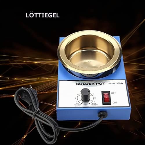 Soldering Pot, Metal Soldering Desoldering Bath, Capacity Tin Furnace, Melting Furnace, Soldering Pot, Tin Bath, Soldering Bath Melting Pot for Hobby Casting, EU Plug, 220 V (300 W) 300w