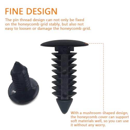 100Pcs Laser Engraver Accessories Honeycomb Pins Durable Plastic Bed Hold Down Pins Sturdy Honeycomb Grid Replaces Grid Working Honeycomb Laser Bed Accessories