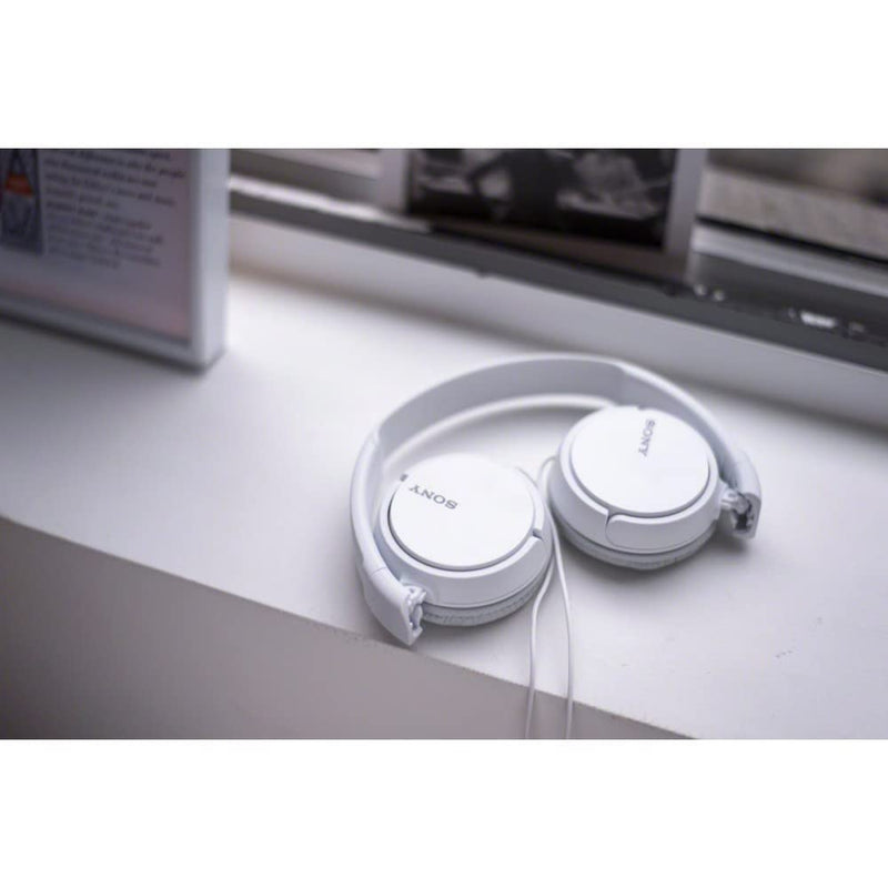 [Australia - AusPower] - Sony ZX Series Wired On-Ear Headphones with Mic, White MDR-ZX110AP 