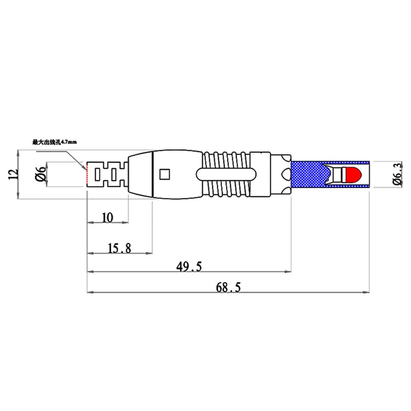 [Australia - AusPower] - 5pcs Banana to Banana Test Lead Safety Type Cable Line Wire, Retractable 4mm Banana Plug for MultiMeter, Electrical Test Jumper Wire 100cm/3.3ft 70019A 5pcs A 