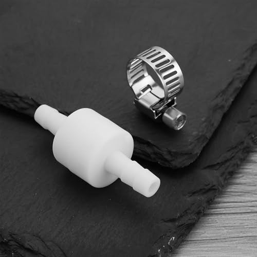 Pack of 4 Diameter 6mm Inline Check Valve with Clamping Straps Suitable for Drain Hose of Household Appliances
