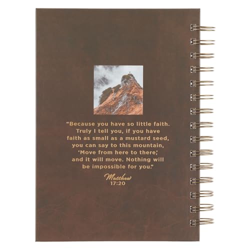 Christian Art Gifts Spiral Journal: Faith Can Move Mountains - Matt. 17:20