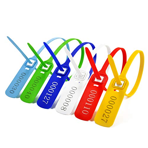 [Australia - AusPower] - Heavy Duty Plastic Truck-Trailer Seals Numbered Security Tags Safety Ties Pull-Tight Pad-Locks Cable Pull Ties - Straps, Metal Insert Clip Lock, Length 400 mm 15.8" (Green, 100 PCS) Green 