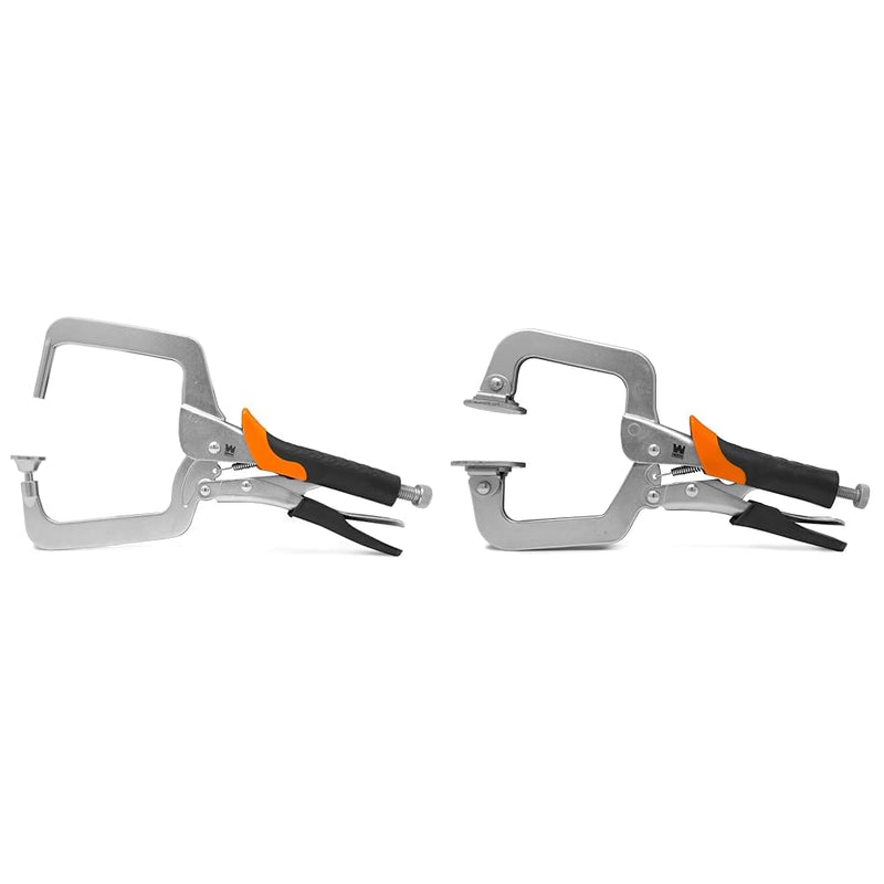 WEN CL436R 4-Inch Right Angle Clamp for Woodworking and Pocket Hole Joinery & CL327F 3-Inch Face Clamp for Woodworking and Pocket Hole Joinery