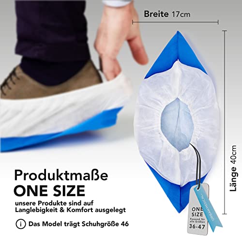 Long Life Shoe Covers With Non-Slip Soles | Extra Thick - 9.6 g - Waterproof | One Size | Tear-proof | Skid-Proof | Shoe Covers | Shoe Covers in 50 and 100 Packs |