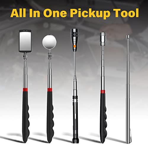 Dream Master magnetic pickup tool set with inspection mirror and magnetic sweepers