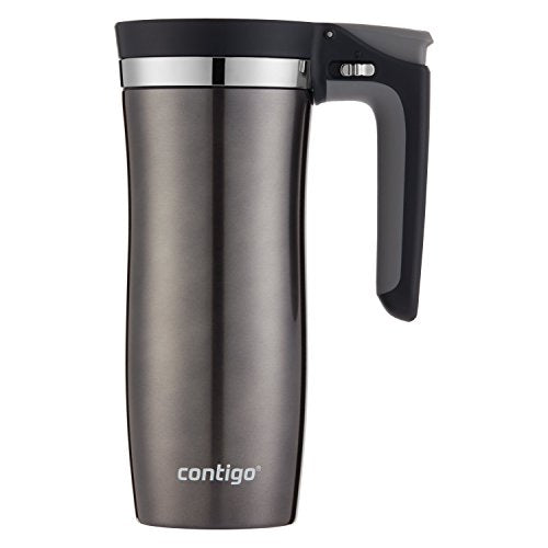 Contigo Handled AUTOSEAL Stainless Steel Travel Mug with Easy-Clean Lid 16 oz. Gunmetal 16 Ounces