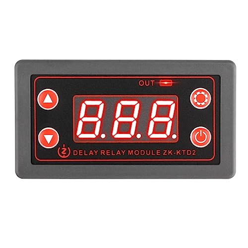 Time Relay DC 5V-30V Timer Relay Programmable Relay Switching Module LED Display Digital Time Cycle 0.1s-999 Minutes ON-Off Control for Light Water Pump Motor