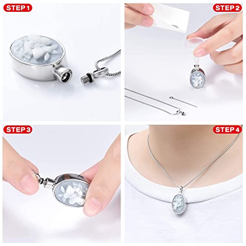 zeqingjw Cremation Jewelry Urn Necklace for Ashes Pendants Butterfly with Flower Memorial Funeral Keepsake Jewelry for Ashes (Rose Gold)