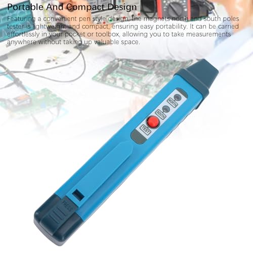 Zunate magnetic polarity tester pen with LED indicator for test probes and leads