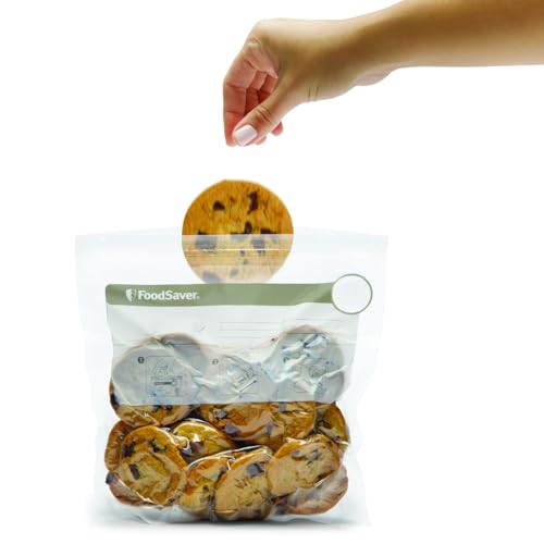 FoodSaver FSFRBZ0316-000 1-Gallon Vacuum Zipper Bags, 12 Count, Multi 2-Pack