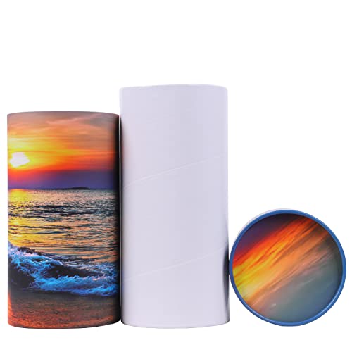 Ocean Sunset Scattering Urn – Biodegradable Scatter Tube for Ashes - Cremation Urn for Adult Ashes (Large) Large (1 Count)