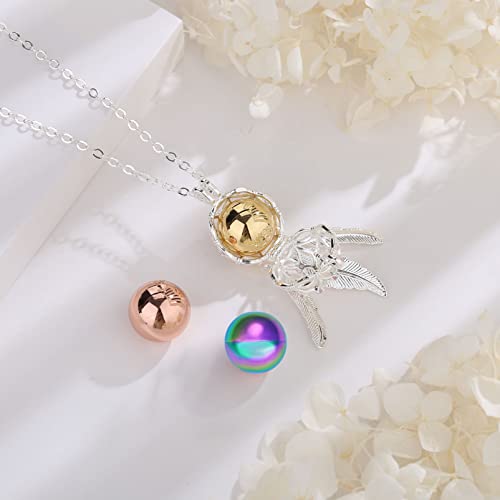 Urn Necklace for Ashes Cremation Jewellery for Ashes Necklaces Dreamcatcher Pendant for Ashes Keepsake Necklace Funeral Memorial Gift for Human Pets, 61cm