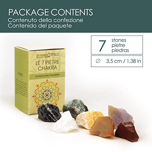 Lynpha Vitale - 7 Chakra Stones - Healing Stones for Crystal Therapy - Anxiety Relief - Seven Natural, Pure Healing Crystals for Protection