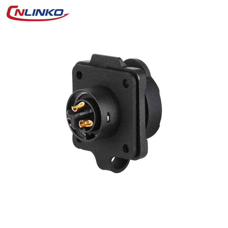CNLINKO LP-16 Industrial Waterproof Connector IP68 Round Connector Quick Release Aviation Plug PBT Housing Plug Aviation Connector M16 2-9 Pin Flange Socket (3 Pin) Plug without cable 3 Pin