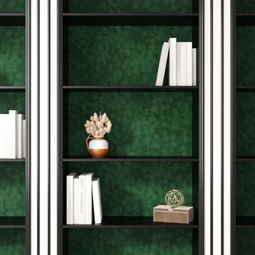 15.7"x472" Green Velvet Wallpaper Peel and Stick Soft Mottled Felt Drawer Liner Roll Self Adhesive Velvet Fabric Flocking Liner for Jewelry Drawer Dresser Shelf DIY Art & Crafts Displays 15.7"W x 472"L