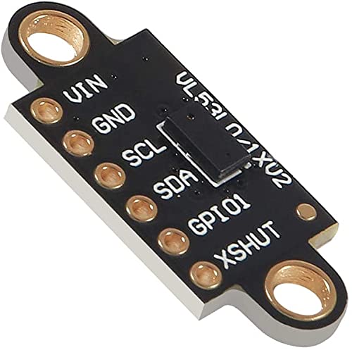 2 x VL53L0X Time-of-Flight (ToF) Laser Ranging Sensor Breakout 940nm VL53L0X V2 Laser Distance Module I2C IIC (Black) black