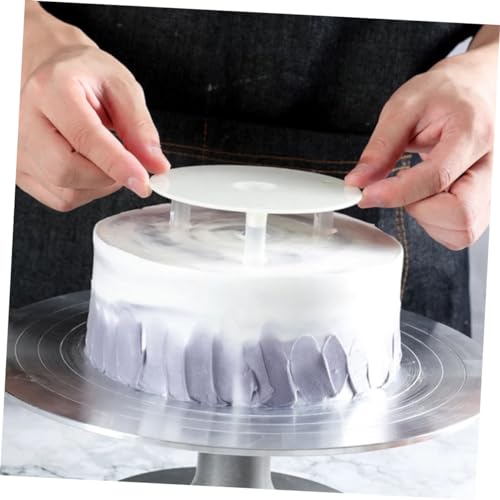 Angoily 8 Sets Cake Dowel Rods for Tiered Cakes - 8 Inch Separator Plates & Support Straws - White Plastic Piling Columns for Stacking Multi-Layer