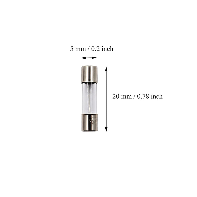 [Australia - AusPower] - 10 Pack F3AL Fast-Blow Fuse 3A 250V Glass Fuses 0.2 x 0.78 inch / 5 x 20 mm (3amp) (F3A) 