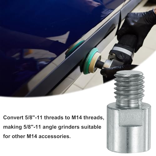 QUARKZMAN 5/8"-11 Female to M14"-11 Male Adapter for Diamond Core Drill | Polisher Adapter Connection Rotary Tool Attachment Thread Adapter Conversion Tool, Polishing Wheel
