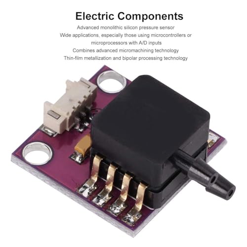MPXV7002-0.3-0.3 Psi DC 0.5-4.5V Multipurpose Burst Pressure Sensor, Piezoresistive Sensor for Microcontroller Applications, Pressure Measurement, MPXV7002DP Breakout Pressure Sensor