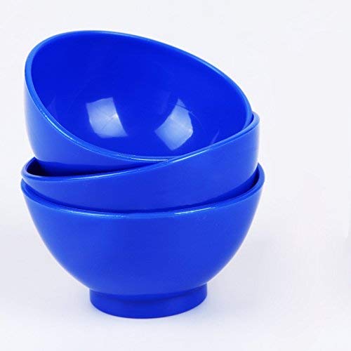 3 flexible rubber mixing bowls, gum plastic spatulas for alginate and plaster materials.