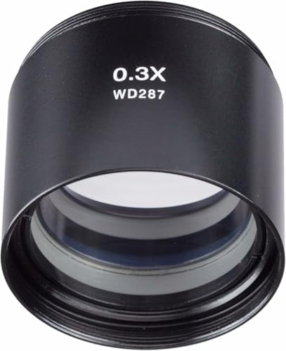 AmScope ZM03 0.3X Barlow Lens for ZM-Series Stereo Microscope Heads, 48mm
