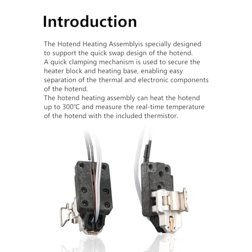A1 Hotend Heating Assembly Heater Cartridge and Thermistor Temperature Sensor Components Compatible with Bambulab A1 A1 mini 3D Printer Accessories