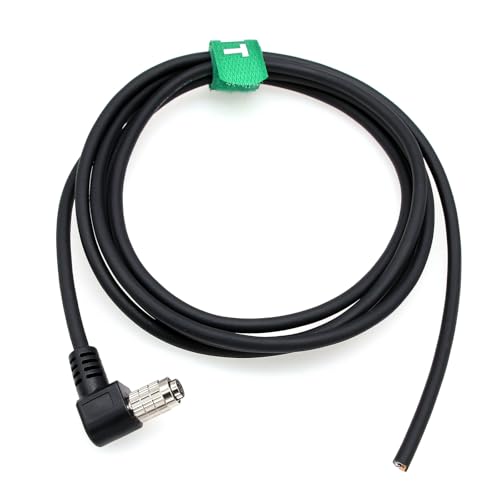 I/O Power Cable Right Angle L-Shape Hirose 8 Pin Female to Flying Leads for Allied Vision Guppy and Mako, DAHENG Imaging CCD GIGE Industrial Camera 20m Angled 8pin female to open end