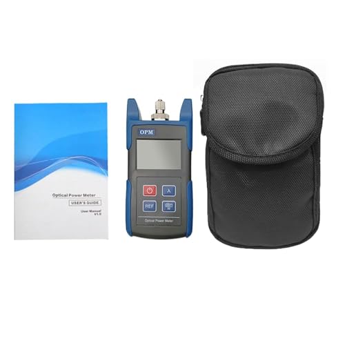 Veimeitk VMT-TL510 portable optical power meter with SC/FC adapters and fiber optic tester display
