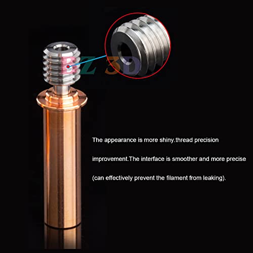CR-6 SE Bimetal Heatbreak,Upgrade Ender 3 Neo Copper+Titanium Alloy All Metal Bi-Metal Heat Break for CR6 SE/Max/CR-5 Pro/CR10 Smart/Ender 3 Neo/V2 Neo/Max Neo Hotend.