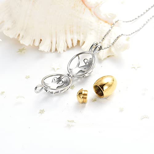 Dragonfly Cremation Jewelry Urn Necklaces for Ashes for Human/Pet Ashes Hollow Mini Urns Stainless Steel Memorial Locket Pendant Jar Keepsake Ashes Pendant Jewelry S-Gold