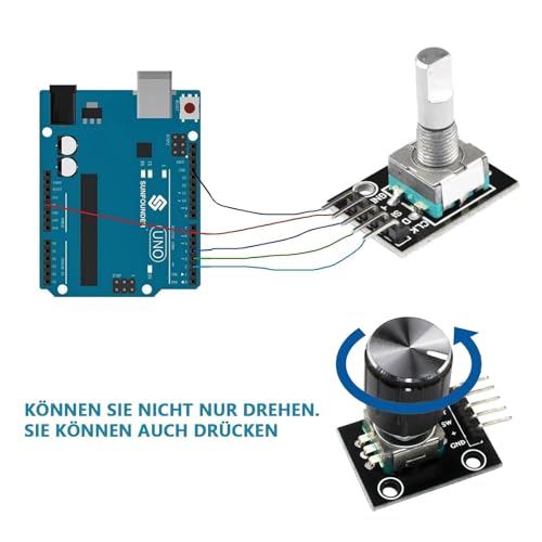KY-040 Rotary Encoder Module 360 Degree Rotary Encoder Module Pack of 10 | For Arduino, potentiometer digital pulse output electronic building blocks for automotive electronics multimedia audio.