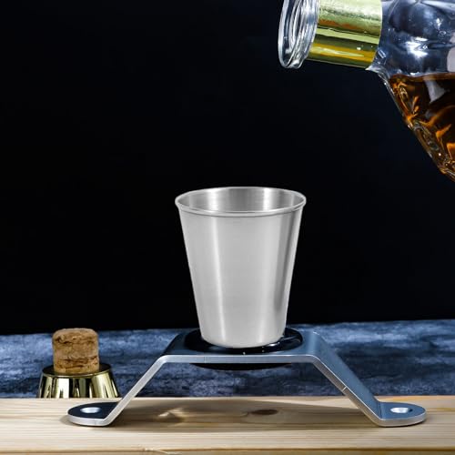 Shot Holder Ski Board DIY Mount Kit,Create Your Own Drinking Board with Wine Glass Holders and Shot Cups silver