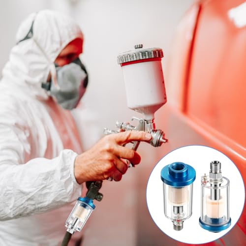 Mudder 2-piece 1/4-inch NPT air compressor oil and water separator filter set