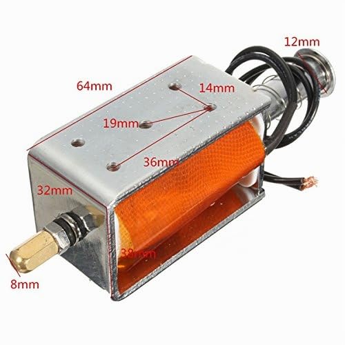 EsportsMJJ DC 12V 35mm Long Stroke Push Pull Magnetic Small Electromagnetic Electric Magnet