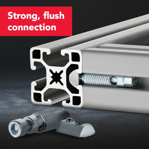 80/20 40 Series T-Matic connector internal screw, threaded barrel, and T-nut hardware for aluminum extrusions