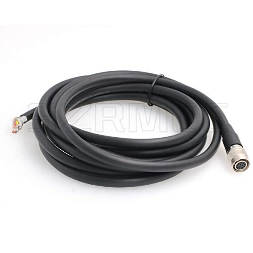 SZRMCC Hirose 12 pin Female to Open end Hirose HR10A-10P-12S Connector I/O Cable for Basler Runner Cameras Sony AVT GigE Vision (10m) Straight 10m