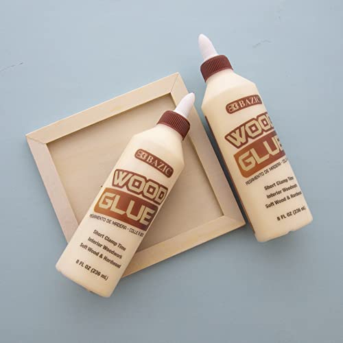 BAZIC Products Wood Glue 8 fl oz bottle, 1-pack labeled for woodworking and craft projects