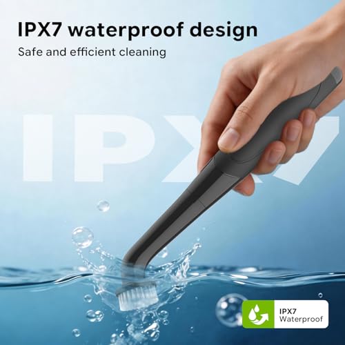 Electric Spin Scrubber IPX 7 Waterproof Bathroom Crevice Cleaning Brush