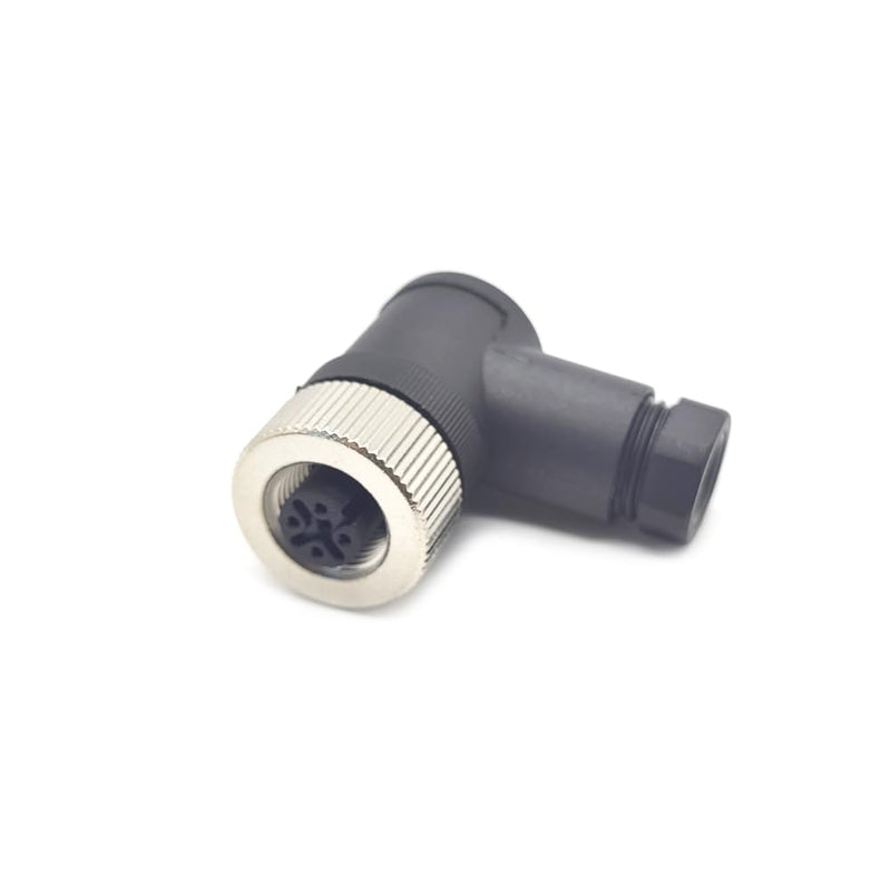 [Australia - AusPower] - 5Pcs M12 5 Pin Female Connector, Right Angle Field Assembly Wireable Adapter 12mm A Code Industrial Circular Connector IP67 Sensor for PG7 Cable Unshiled 125V 4A AC/DC for Electric Bicycles (Female) 