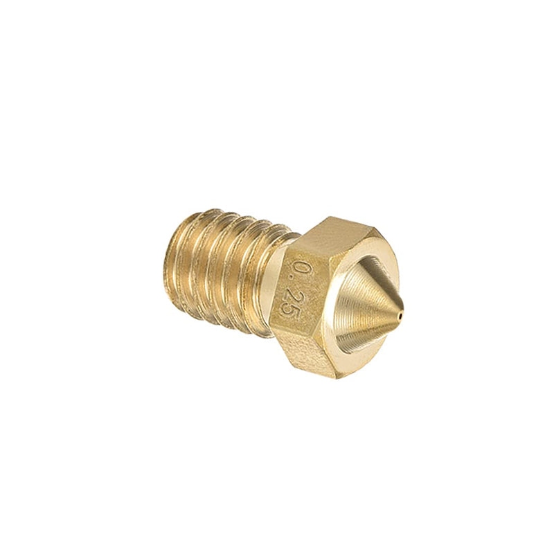 [Australia - AusPower] - uxcell 10pcs 3D Printer Nozzle,Brass V6 Nozzle 0.25mm,Extruder Print Head for Filament 1.75mm V5-V6 M6 3D Printer 