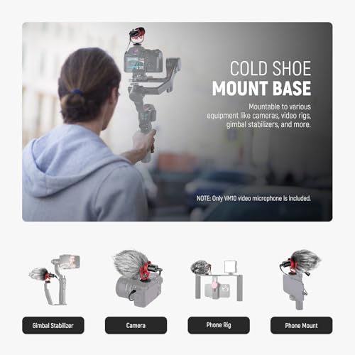 NEEWER VM10 Plug & Play Vlog Microphone for Camera, Mini Supercardioid Mic