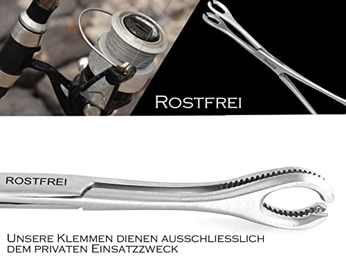 Piercing Clamp Oval Open on Piercing Pliers Head 17.0 cm | Piercing pliers with oval, internally toothed open jaw for a precise fit. With locking function for fixing